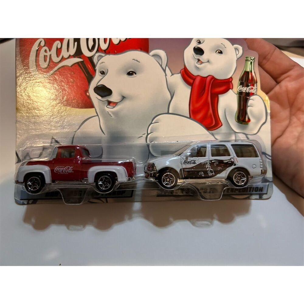 Matchbox Coca-Cola '56 Ford Pickup & '98 Ford Expedition Set Red